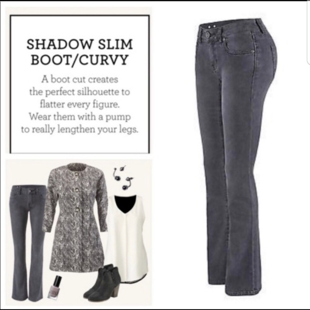 Cabi Curvy Slim Bootcut Jeans Faded Black - Picture 2 of 5